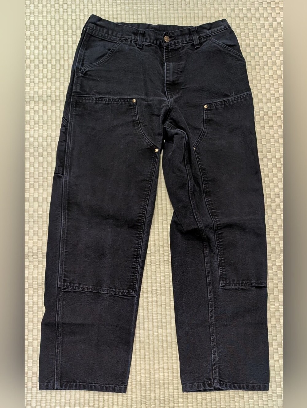 Carhartt WIP Work in Progress Double Knee Pants Faded Black Size 31 x 29.5